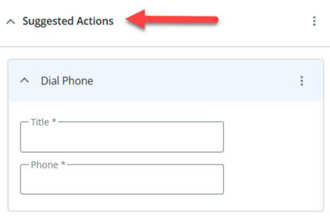 suggested action dial phone